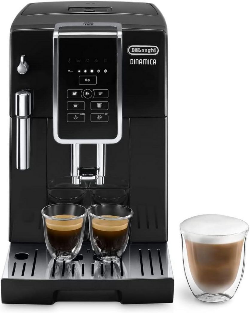 Cafetera de café en grano De'Longhi Dinamica ECAM350.15.B, para espresso y capuchino, color negro