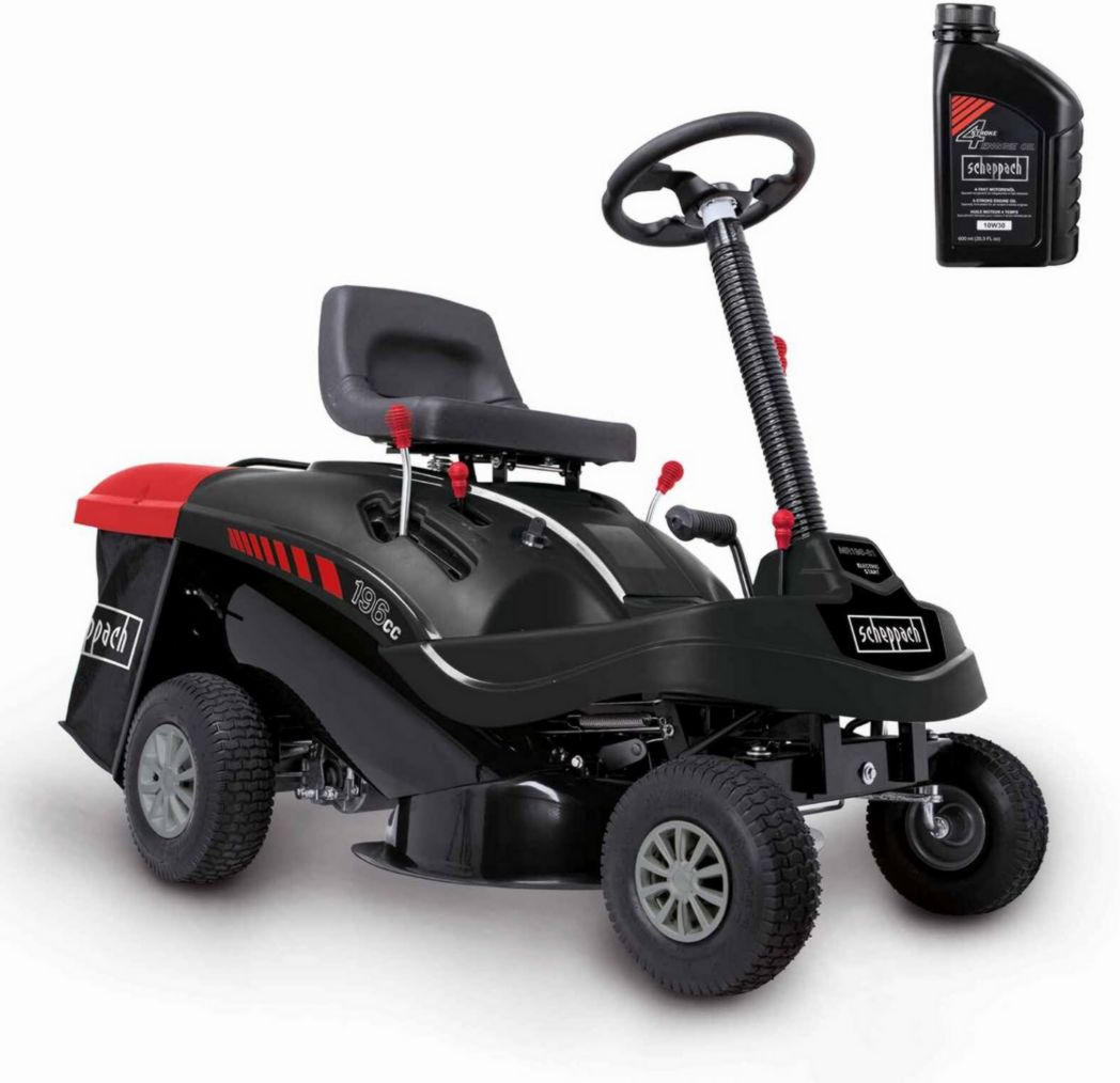 Cortacésped Scheppach MR196-61 – Motor de gasolina de 4 tiempos 4,8 kW / 6,5 CV – Ancho de corte 61 cm – 5 velocidades – Altura de corte ajustable