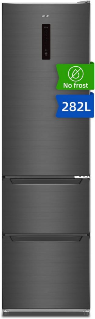 Frigorífico con congelador inferior CHIQ CBM159LEBD, 157 litros (109 + 48), Low Frost, bajo nivel de ruido, enfriamiento rápido, diseño compacto