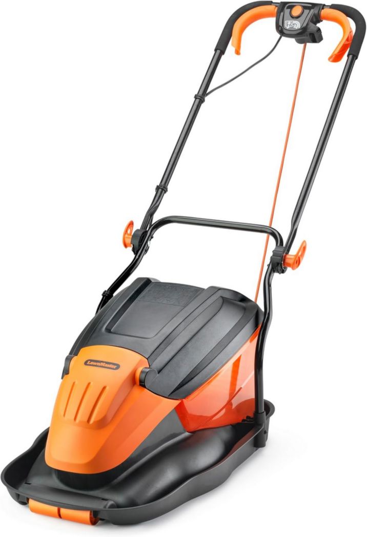 Cortadora de césped eléctrica LawnMaster 1800W 36cm - Recogedor de césped, alturas de corte ajustables, para céspedes medianos a grandes