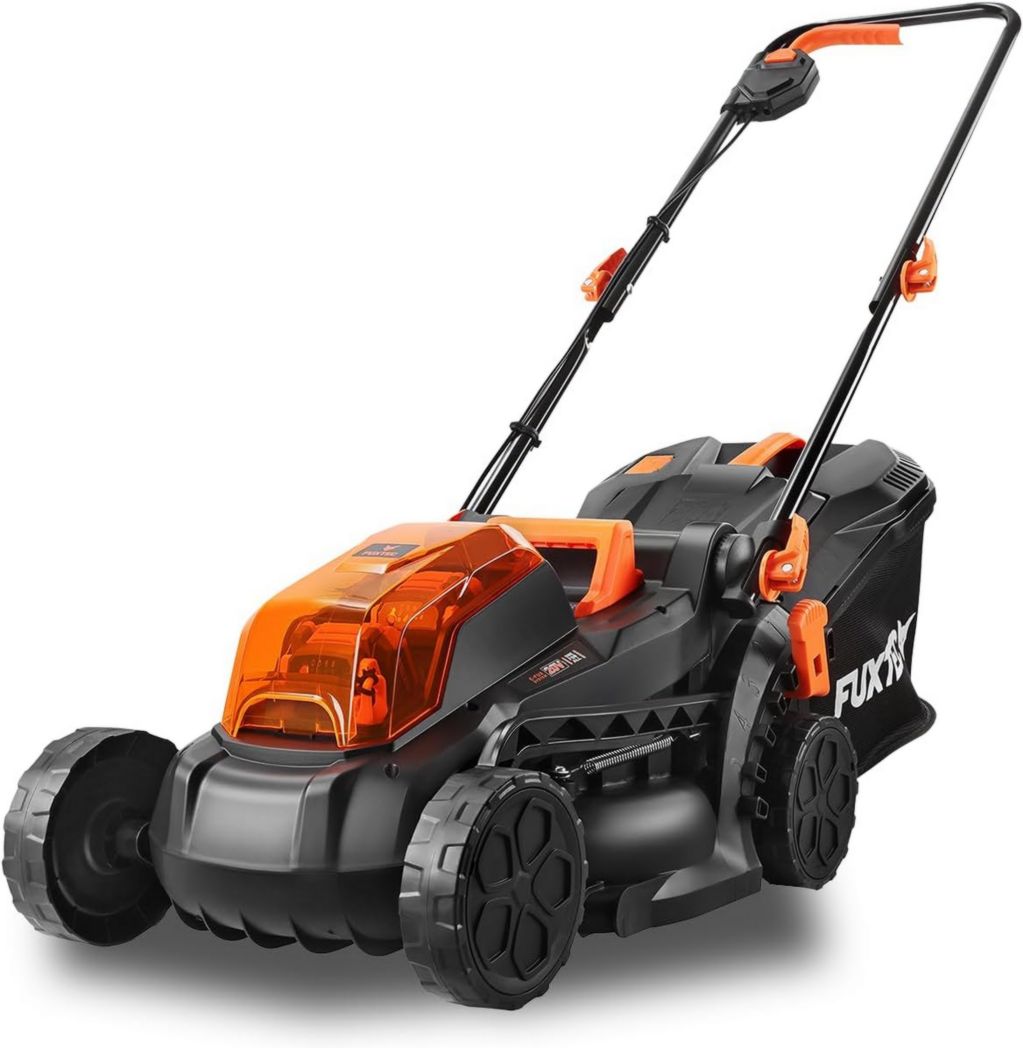 Cortacésped manual FUXTEC FX-E1RM20 de 40 V (2 x 20 V) – Kit con 2 baterías de 2 Ah y cargador doble de 2,4 A
