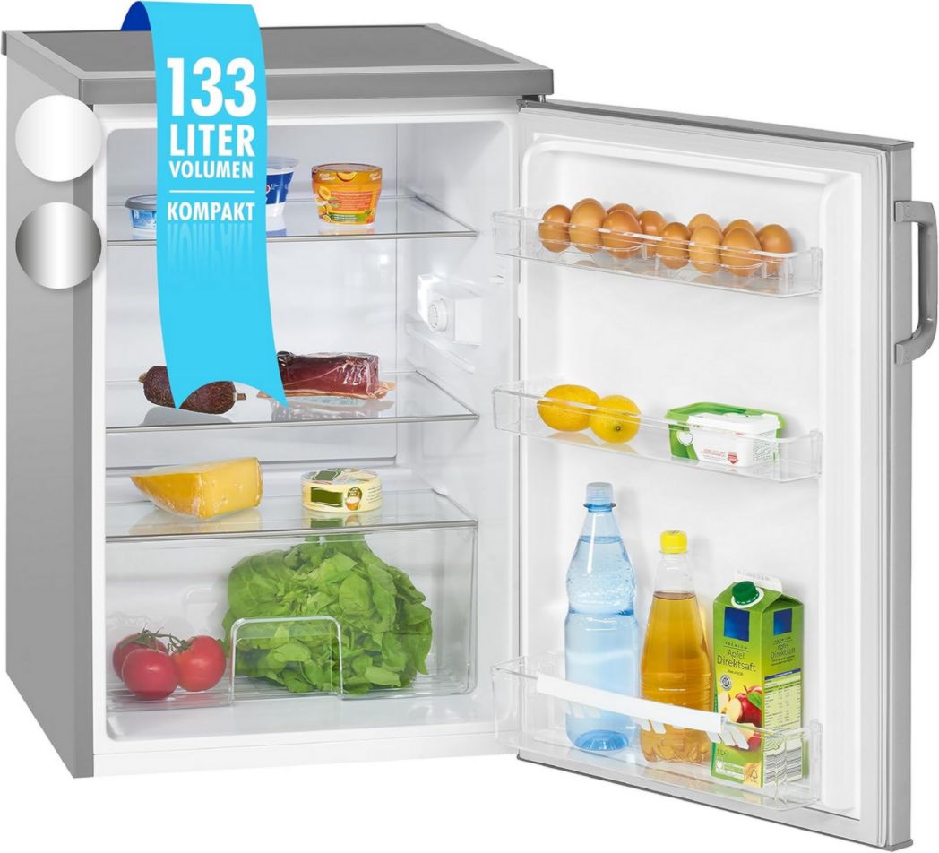 Frigorífico Bomann 133L Blanco VS2195-1-blanco, Capacidad neta: 133 litros, Iluminación interior LED, Control continuo de temperatura, 3 estantes de cristal