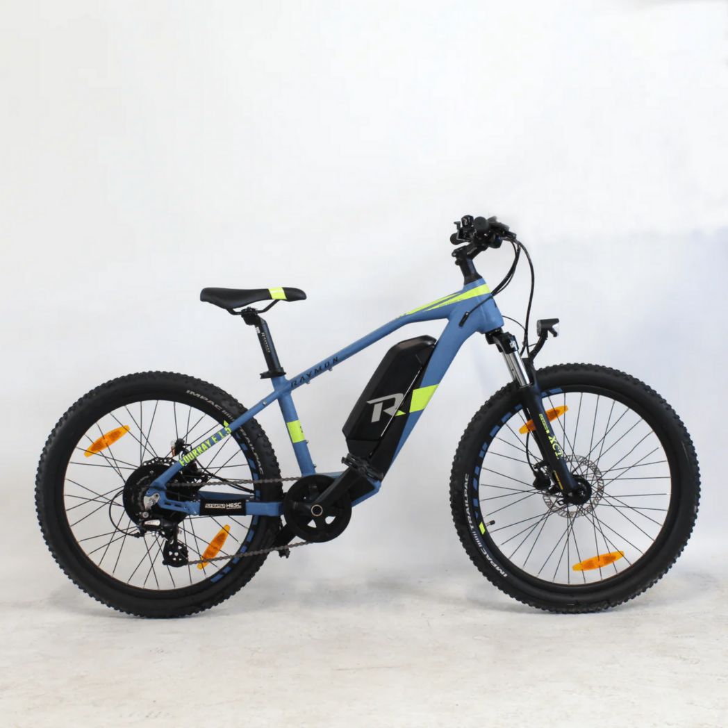 Bicicleta de montaña eléctrica Raymon FourRay E 1.5 para niños, color azul