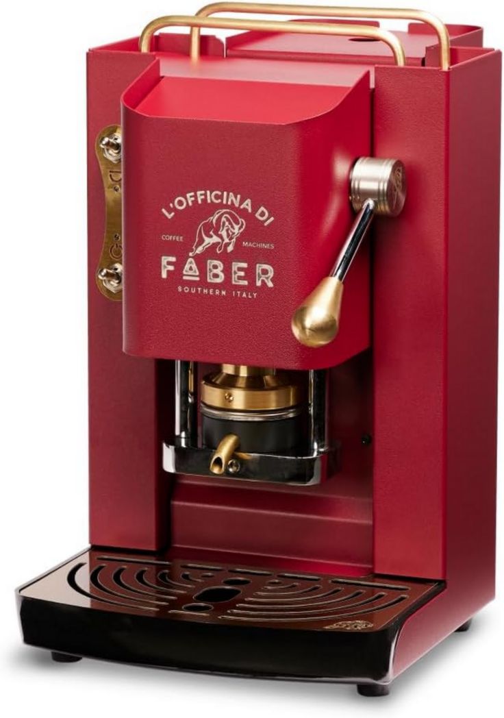 Cafeteras Faber | Modelo Pro Total de acero inoxidable Deluxe | Cafetera de cápsulas de 44 mm | Presostato de latón ajustable | Válvula solenoide de latón estándar