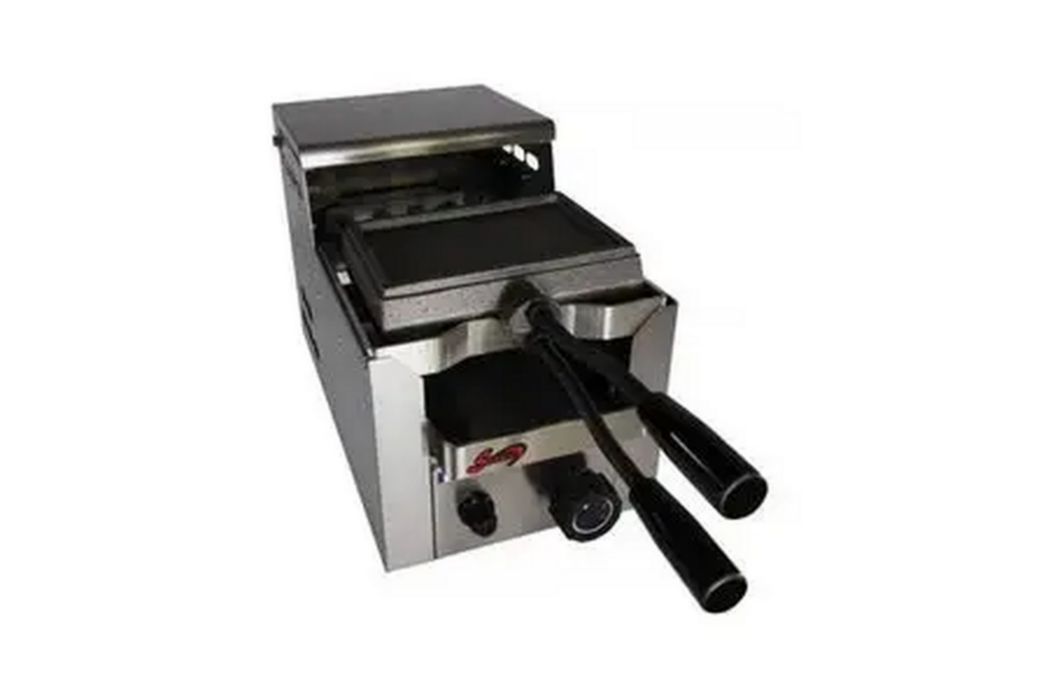Máquina para hacer wafles y sándwiches tostados de feria reversible a gas de 24 celdas Sofraca