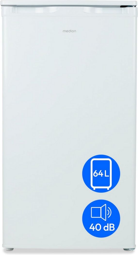 Congelador MEDION (64 litros, altura 85 cm, 3 cajones transparentes, bisagra de puerta reversible, MD37688)