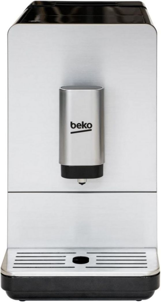 BEKO, Cafetera, espresso automática, 1350 W / 19 bares, Capacidad de café: 125 g, Capacidad de agua: 1,4 L, Sistema de autolimpieza, 5 niveles de molienda, Apagado automático, Frontal de acero inoxidable cepillado