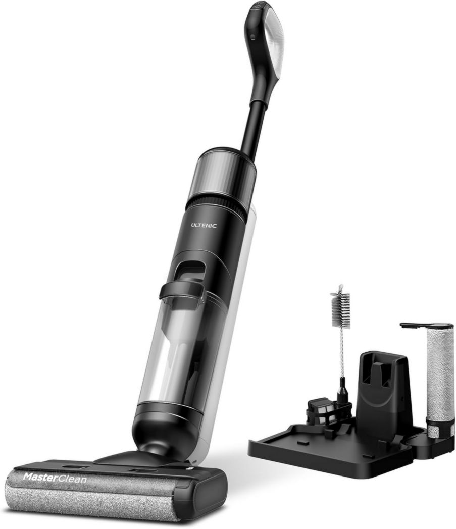 Aspiradora de escoba inalámbrica Ultenic AC1 Elite, 3 en 1, húmeda y seca, liviana, autonomía de 50 minutos, tanque grande de 1,15 L, ideal para suciedad difícil y pisos duros.