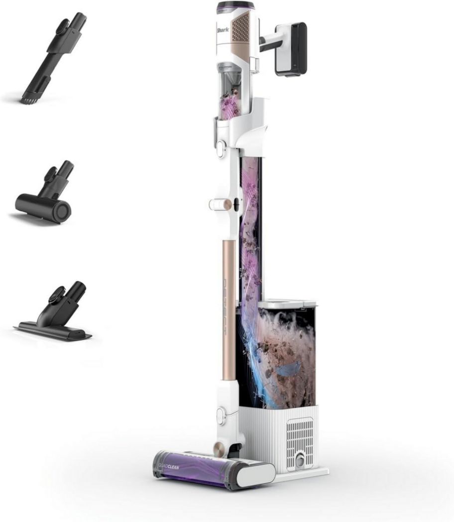 Aspiradora inalámbrica Shark Detect Clean & Empty IW3612AMZEU, blanca, 240 W, 2 litros