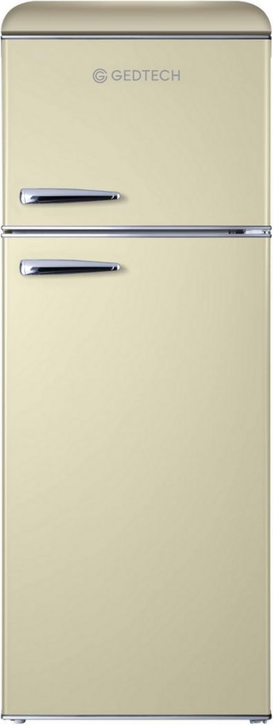 Refrigerador vintage de dos puertas GEDTECH GDPV215CR - Color crema - Capacidad de 215 L - Clase energética E