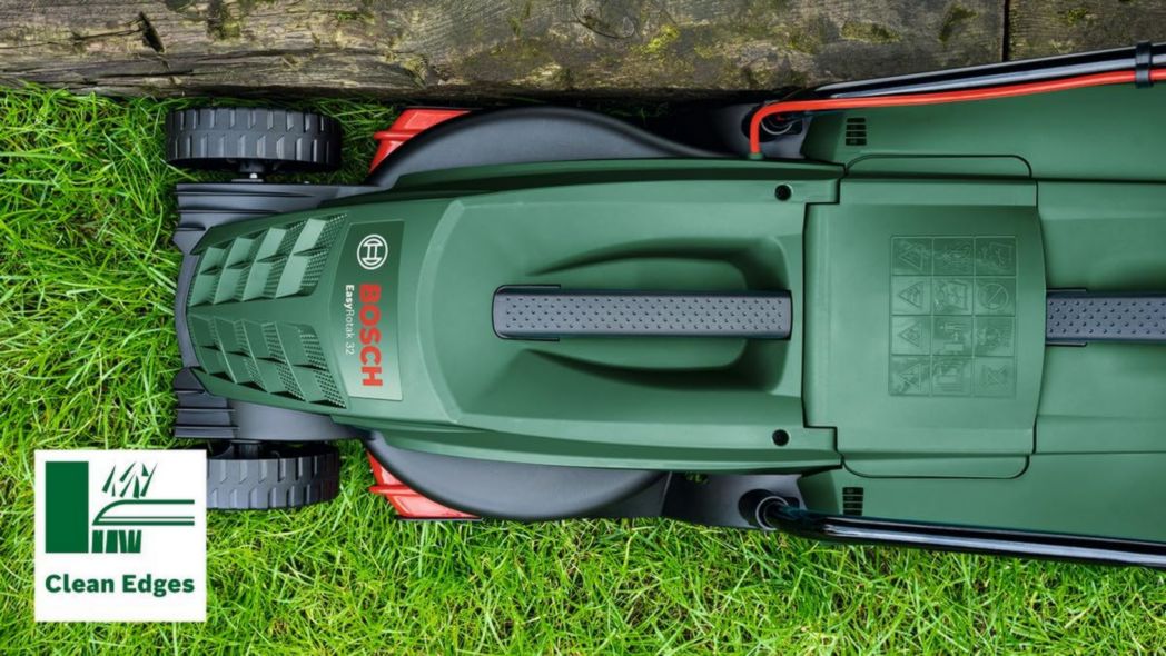 Cortacésped con cable Bosch EasyRotak 32-235 (motor de 1200 W, ancho de corte de 32 cm, recogedor de césped de 31 L, para jardines pequeños)
