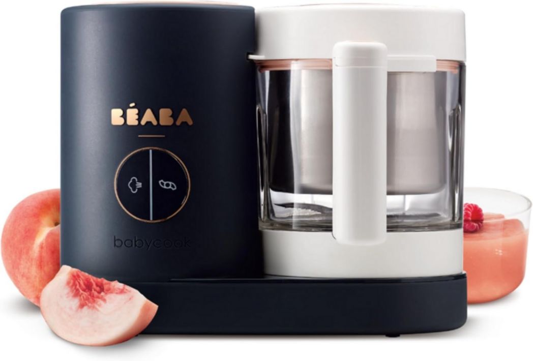 BÉABA Babycook Neo, Licuadora y vaporera 6 en 1, Robot de cocina para bebés fabricado en Francia, Recipiente de vidrio, Olla de acero inoxidable, Gran capacidad, Destete, Comida casera para bebés, Rápida, Eucalipto