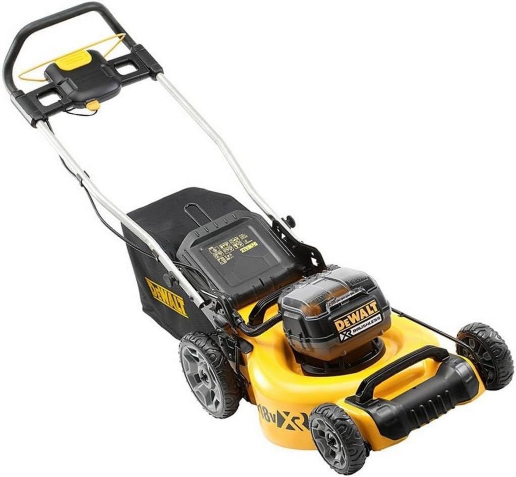 DEWALT - Cortacésped inalámbrico XR 18V 5Ah Li-Ion - DCMW564N-XJ - Cortacésped inalámbrico con recolector de césped de 55L - Ancho de corte de 48cm - Corta hasta 800m² - 36V
